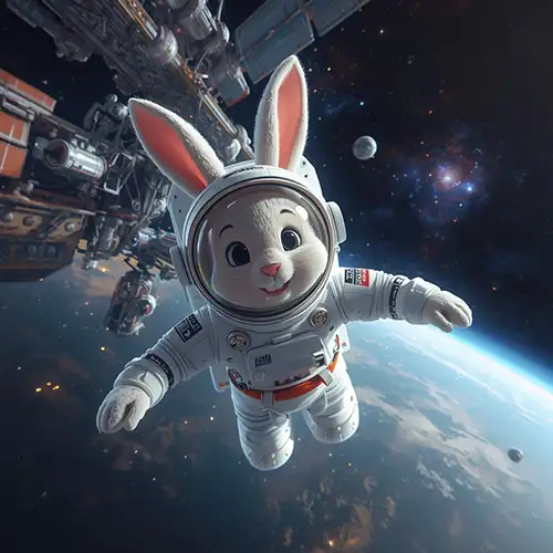 Astronaut on a journey to the constellation