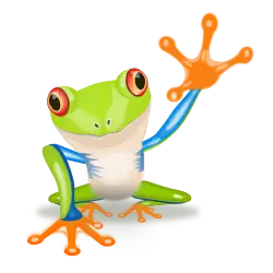 The frog waves its leg