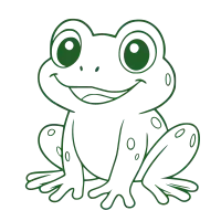 The frog sit