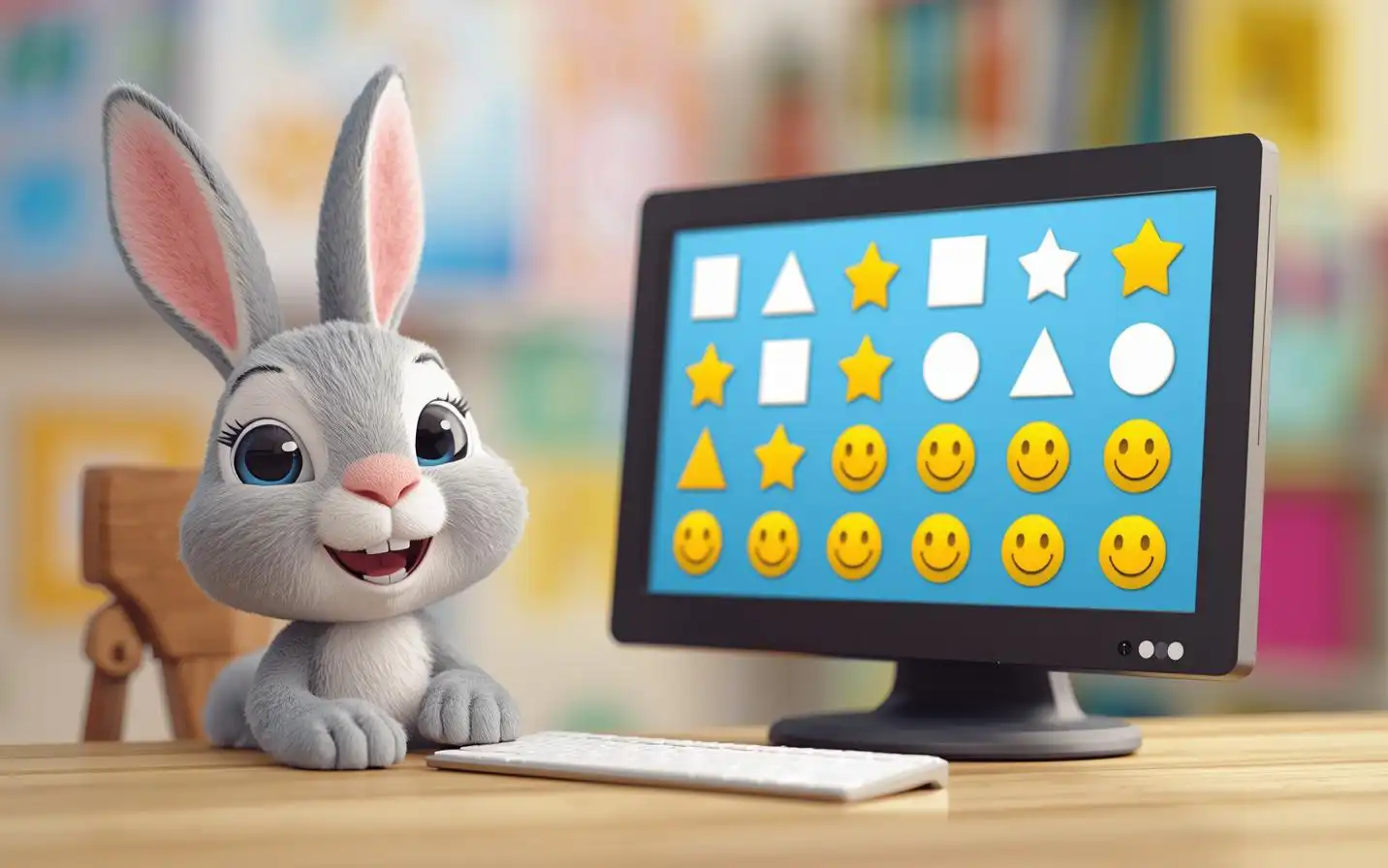 rabbit coloring circle