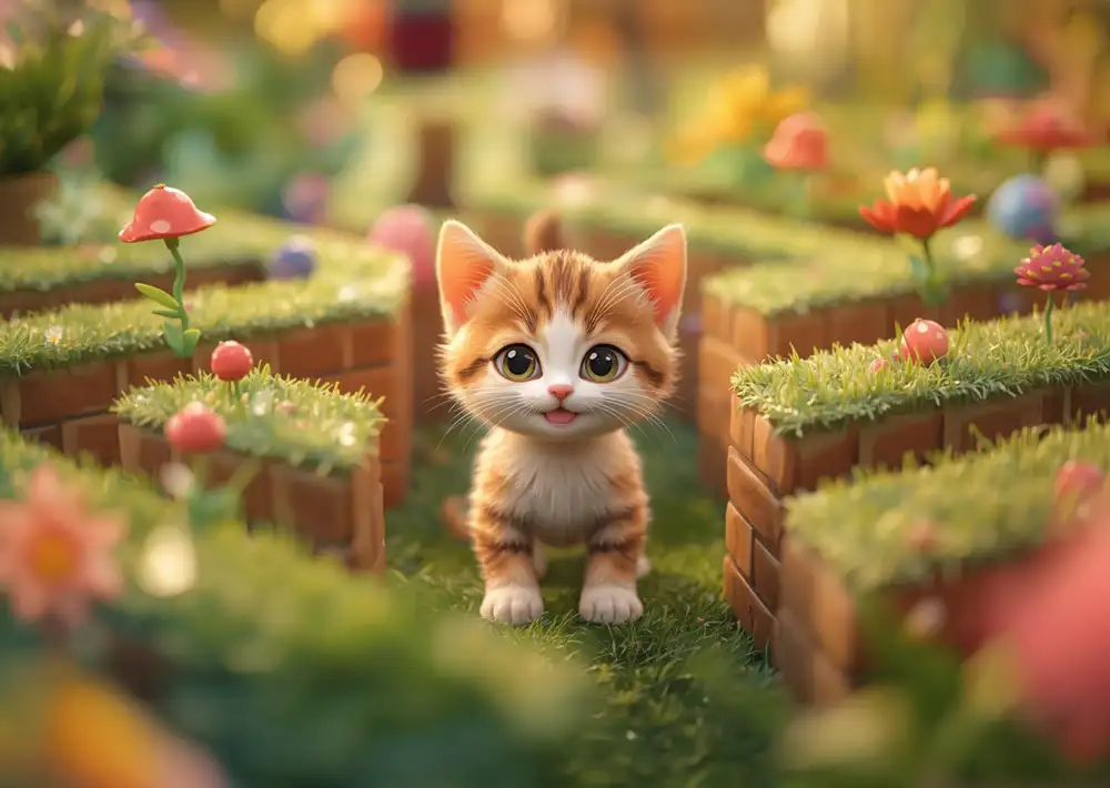 Guide the cat through the maze!