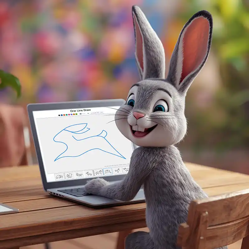 Draw a picture with one line.