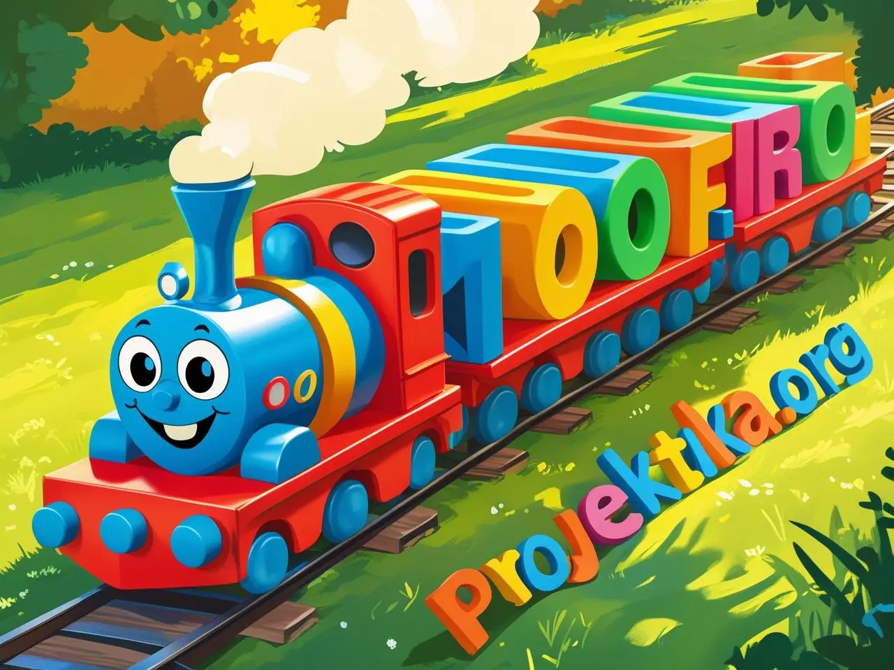 Drive the train to its destination and uncover a hidden word!